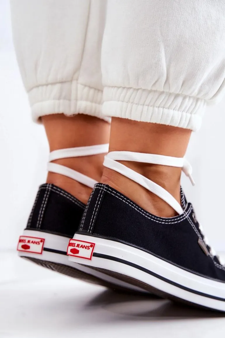 Damskie Klasyczne Trampki Cross Jeans JJ2R4011C Czarne