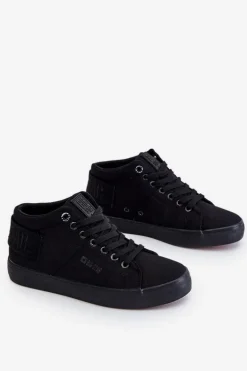 Damskie Klasyczne Wysokie Trampki Big Star LL274001 Czarne