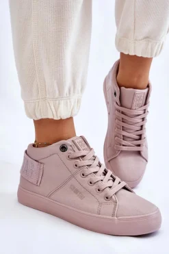 Damskie Klasyczne Wysokie Trampki Big Star LL274004 Nude