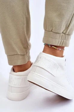 Damskie Klasyczne Wysokie Trampki Big Star LL274002 Białe