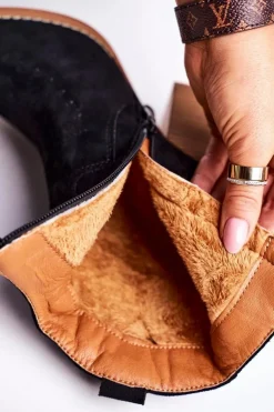 Damskie Kowbojskie Ocieplane Botki Na Słupku Czarne Margaret