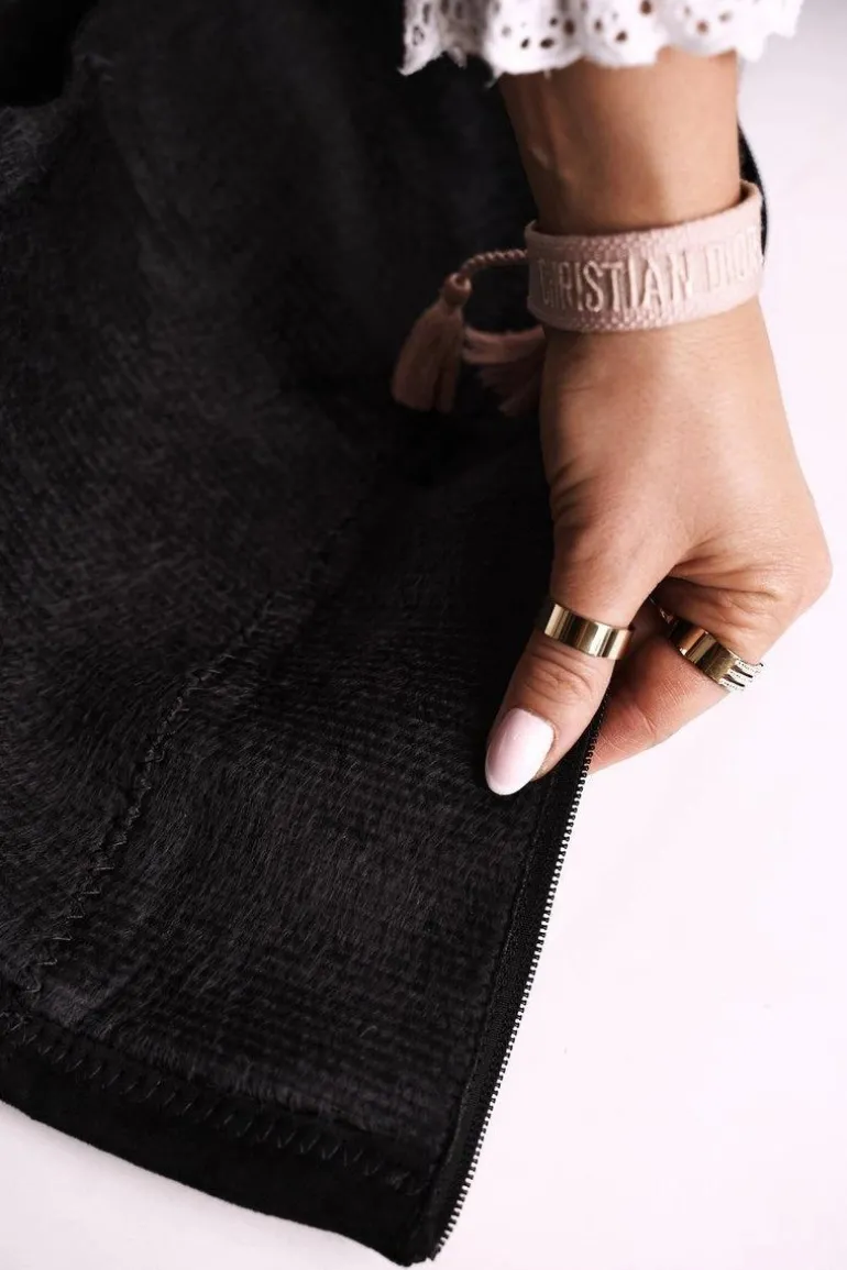 Damskie Kozaki Za Kolano Zamszowe Czarne Gracelyn