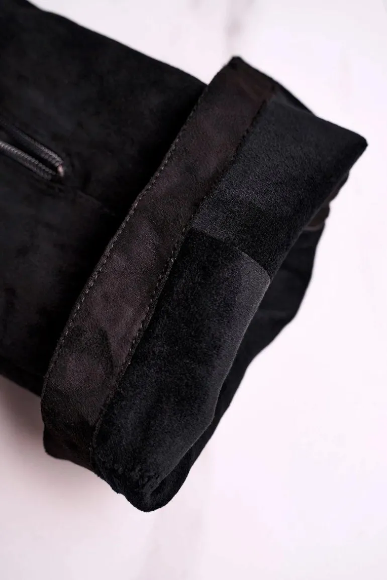 Damskie kozaki zamszowe Sergio Leone czarne KZ273