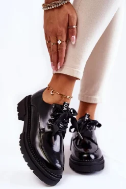 Damskie Lakierowane Półbuty La.Fi 210004B-NL Czarne