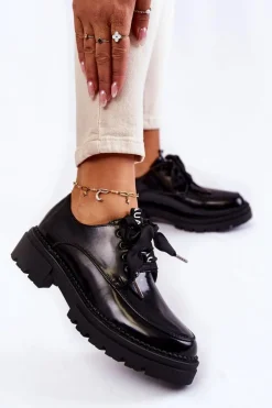 Damskie Lakierowane Półbuty La.Fi 210004B-NL Czarne