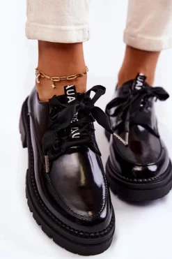 Damskie Lakierowane Półbuty La.Fi 210004B-NL Czarne