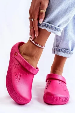 Damskie Lekkie Klapki Big Star II275007 Fuksja