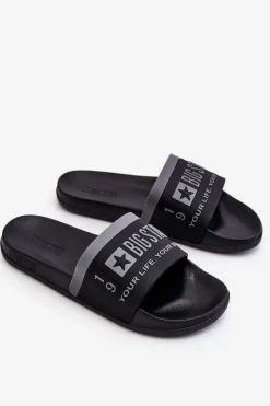 Damskie Lekkie Klapki Big Star LL274732 Czarne