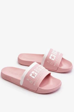 Damskie Lekkie Klapki Big Star LL274730 Jasnoróżowe