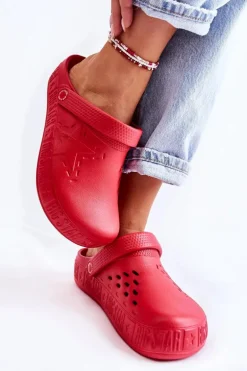 Damskie Lekkie Klapki Big Star II275004 Czerwone