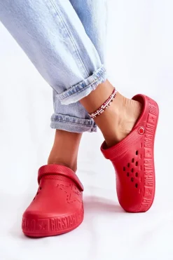 Damskie Lekkie Klapki Big Star II275004 Czerwone