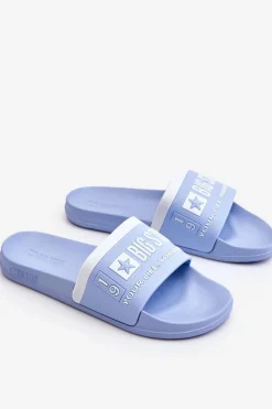 Damskie Lekkie Klapki Big Star LL274734 Jasnoniebieskie