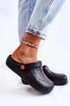 Damskie Lekkie Klapki Big Star II275001 Czarne