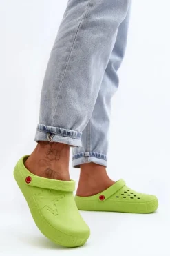 Damskie Lekkie Klapki Chodaki Big Star II275006 Zielone