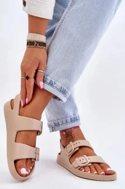 Damskie Lekkie Sandały Big Star LL274746 Beżowe