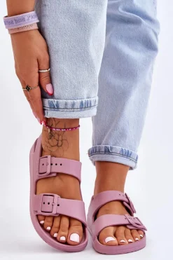 Damskie Lekkie Sandały Big Star LL274744 Fioletowe