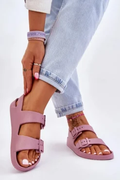 Damskie Lekkie Sandały Big Star LL274744 Fioletowe