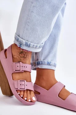 Damskie Lekkie Sandały Big Star LL274744 Fioletowe