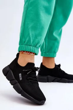 Damskie Lekkie Sneakersy Memory Foam System Big Star JJ274269 Czarne