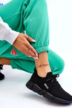 Damskie Lekkie Sneakersy Memory Foam System Big Star JJ274269 Czarne