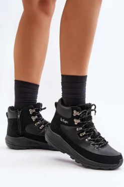 Damskie Lekkie Trapery Na Zamek Lee Cooper LCJ-24-03-3073 Czarne