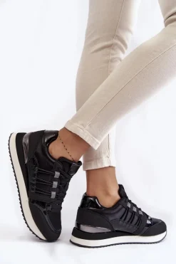 Damskie Modne Buty Sportowe Big Star KK274110 Czarne