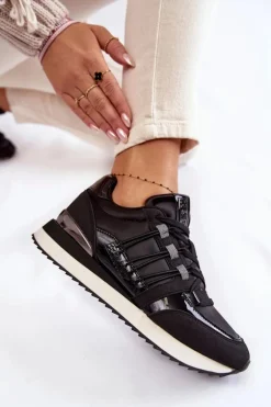 Damskie Modne Buty Sportowe Big Star KK274110 Czarne