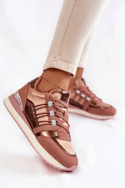 Damskie Modne Buty Sportowe Big Star KK274111 Różowe