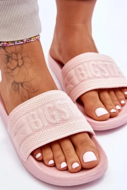 Damskie Modne Klapki Big Star LL274A157 Jasnoróżowe