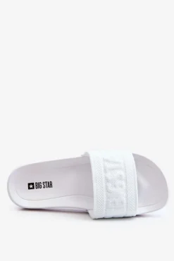 Damskie Modne Klapki Big Star LL274A159 Białe