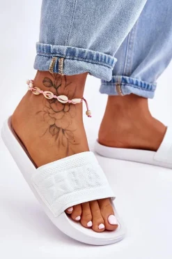 Damskie Modne Klapki Big Star LL274A159 Białe