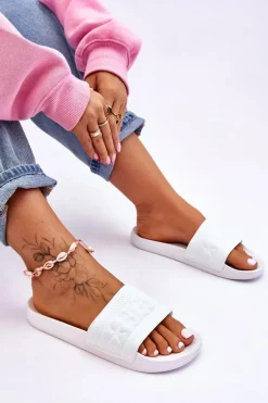 Damskie Modne Klapki Big Star LL274A159 Białe