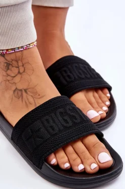 Damskie Modne Klapki Big Star LL274A158 Czarne