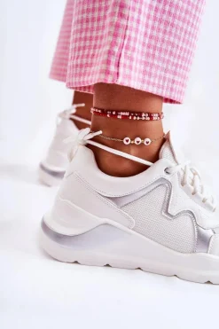 Damskie Modne Sneakersy Białe Allie