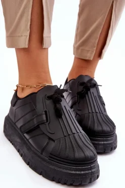 Damskie Modne Sportowe Buty Czarne Genesis