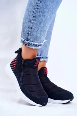 Damskie Młodzieżowe Śniegowce Big Star Granatowe GG274471