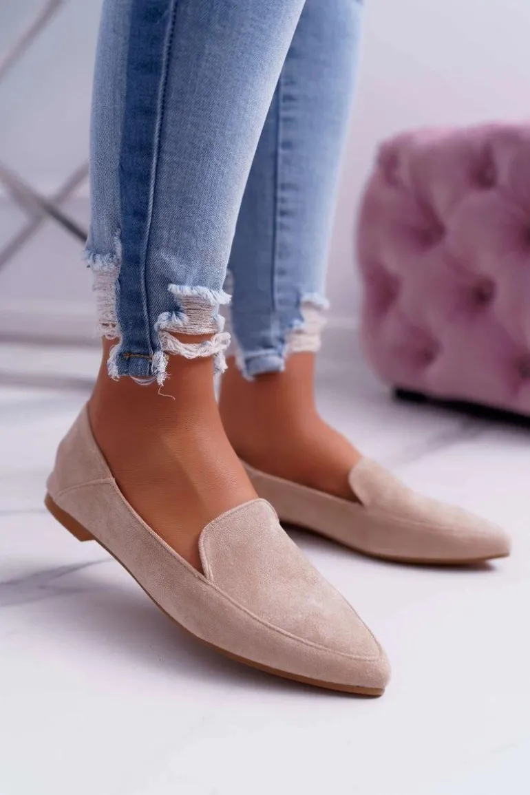 Damskie Mokasyny Lu Boo Beżowe Magnus