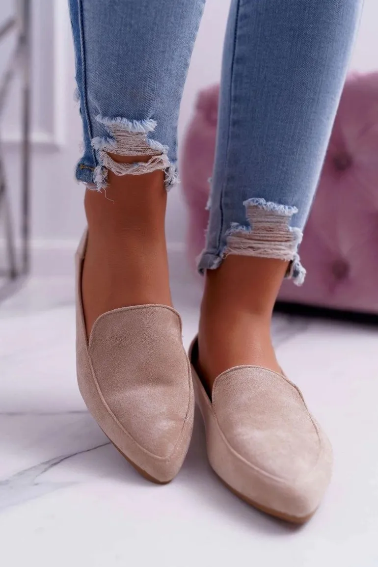 Damskie Mokasyny Lu Boo Beżowe Magnus