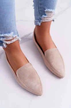 Damskie Mokasyny Lu Boo Beżowe Magnus