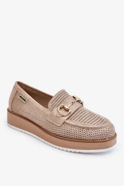 Damskie Mokasyny Na Platformie Beżowe Danny