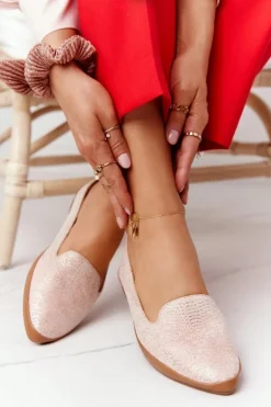 Damskie Mokasyny Sergio Leone MK700 Zamszowe Różowe