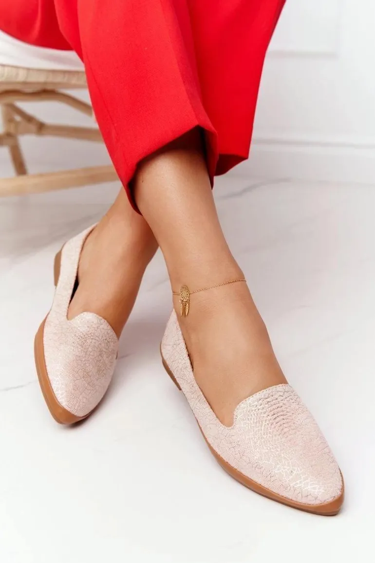 Damskie Mokasyny Sergio Leone MK700 Zamszowe Różowe