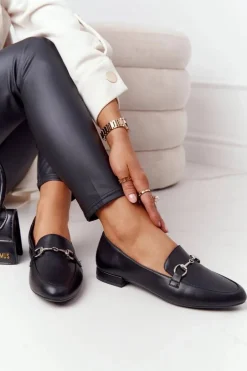 Damskie Mokasyny Sergio Leone MK733 Czarne