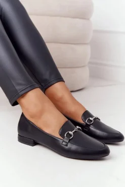 Damskie Mokasyny Sergio Leone MK733 Czarne