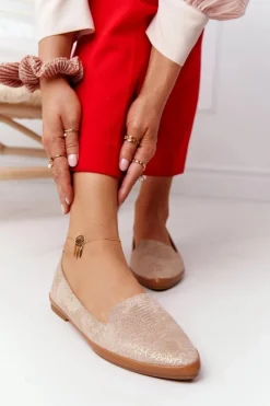 Damskie Mokasyny Sergio Leone MK700 Zamszowe Beżowe