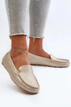 Damskie Mokasyny Złote Ranica