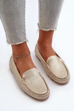 Damskie Mokasyny Złote Ranica