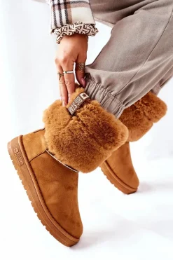 Damskie Śniegowce Big Star II274127 Camel