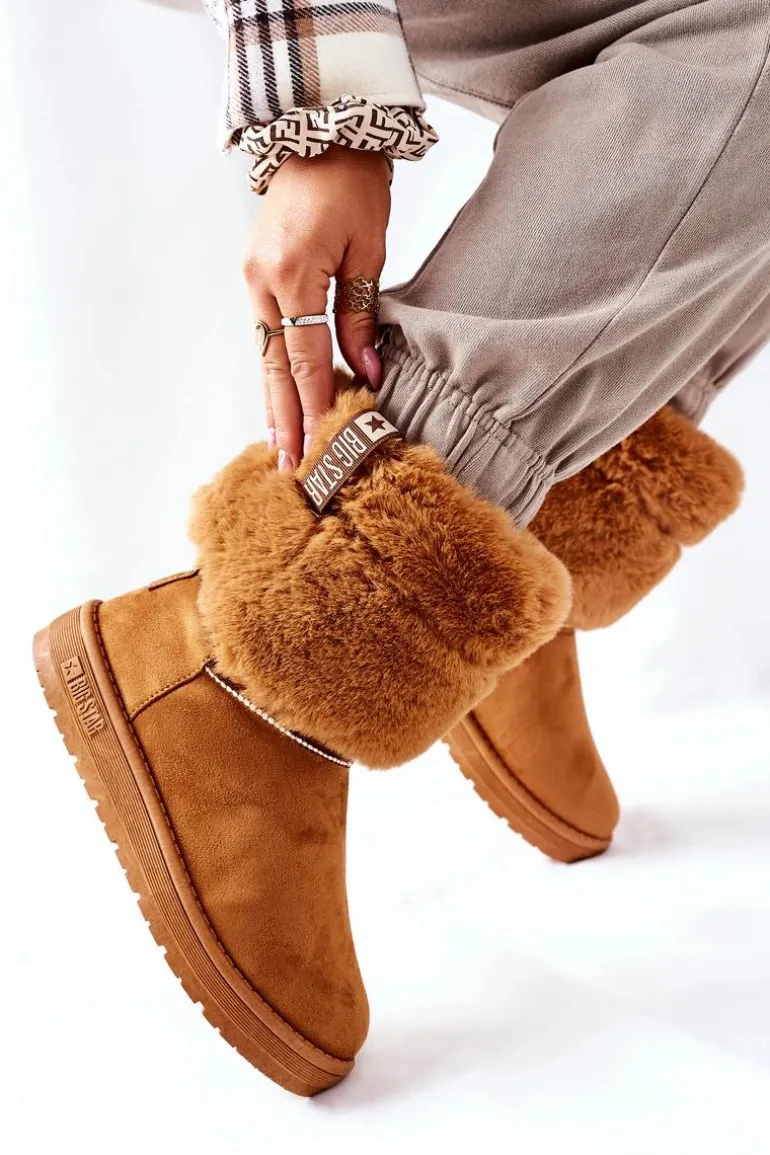 Damskie Śniegowce Big Star II274127 Camel