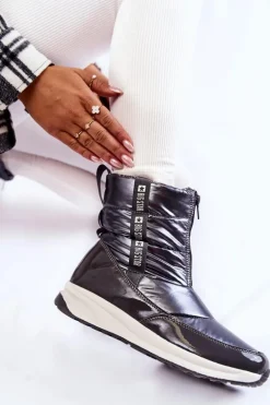 Damskie Śniegowce Big Star KK274391 Ciemnoszare